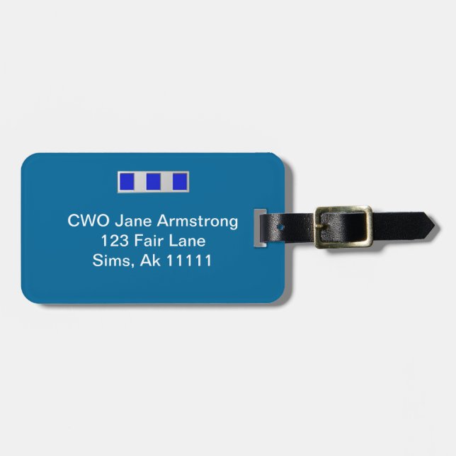 Para Maletas Etiqueta de equipaje CWO-4 (Frente Horizontal)