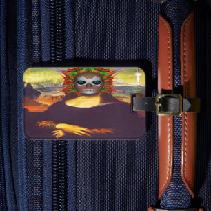 Para Maletas Etiqueta de equipaje Cyborg Mona Lisa