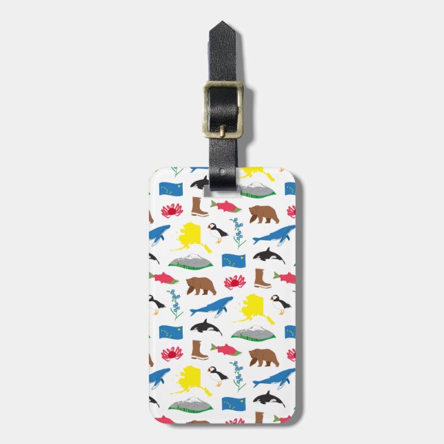 Para Maletas Etiqueta de equipaje de Alaska (Frente Vertical)