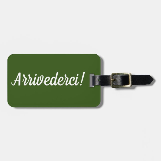 Para Maletas Etiqueta de equipaje de Arrivederci (Frente Horizontal)