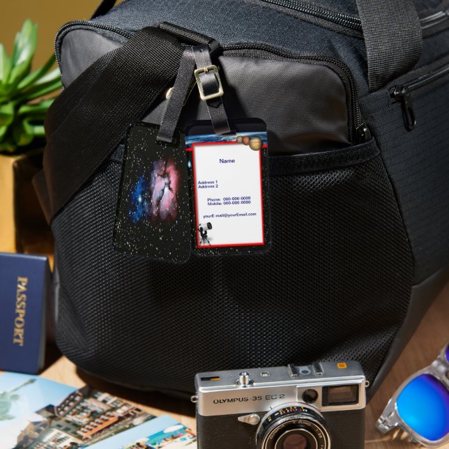 Para Maletas Etiqueta de equipaje de astronomía (Anverso & Reverso)