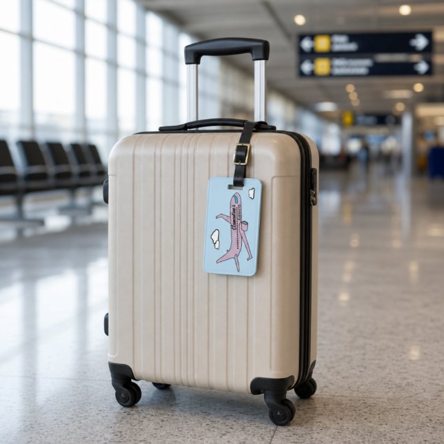 Para Maletas Etiqueta de equipaje de avión personalizable (Subido por el creador)