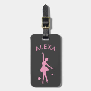 Para Maletas Etiqueta de equipaje de bailarina personalizada ro