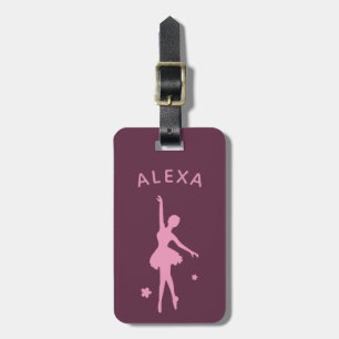 Para Maletas Etiqueta de equipaje de bailarina personalizada ro