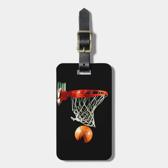 Para Maletas Etiqueta de equipaje de baloncesto (Frente Vertical)