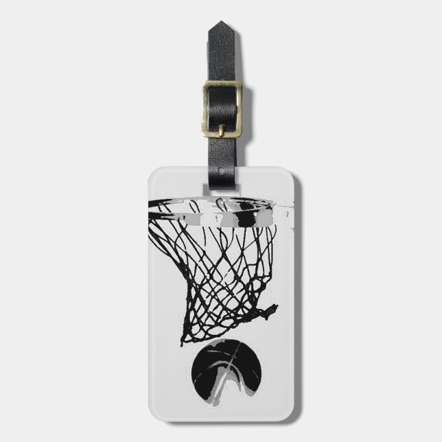 Para Maletas Etiqueta de equipaje de baloncesto (Frente Vertical)