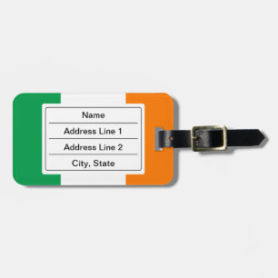 Para Maletas Etiqueta de equipaje de bandera irlandesa