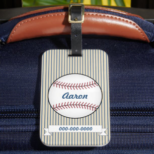 Para Maletas Etiqueta de equipaje de béisbol personalizada rega