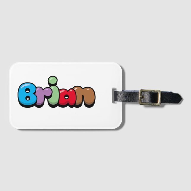 Para Maletas Etiqueta de equipaje de Brian (Anverso horizontal)