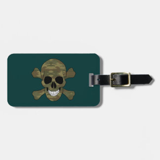 Para Maletas Etiqueta De Equipaje De Calavera De Camuflaje Y De