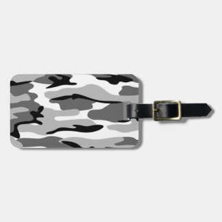 Para Maletas Etiqueta De Equipaje De Camuflaje Gris Y Negro per