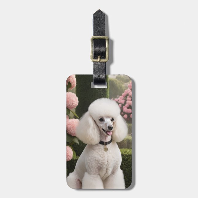 Para Maletas Etiqueta de equipaje de caniche (Frente Vertical)
