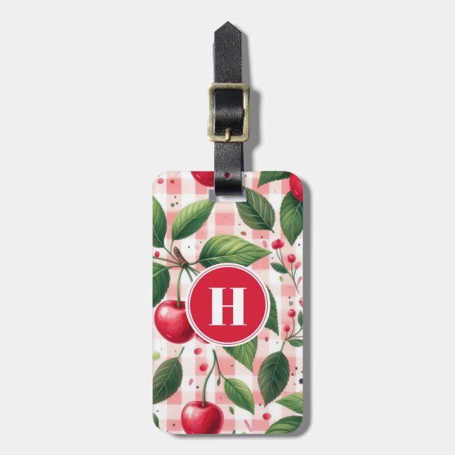 Para Maletas Etiqueta de equipaje de cerezas (Frente Vertical)