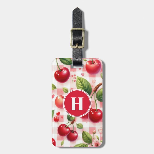 Para Maletas Etiqueta de equipaje de cerezas (Frente Vertical)