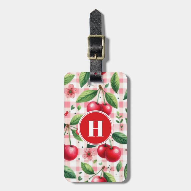 Para Maletas Etiqueta de equipaje de cerezas (Frente Vertical)