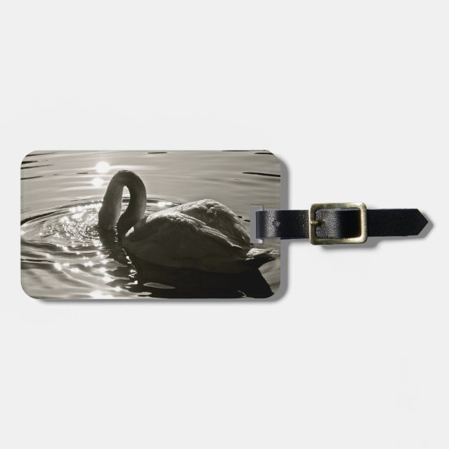 Para Maletas Etiqueta de equipaje de cisne (Frente Horizontal)