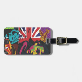 Para Maletas Etiqueta de equipaje de colección con correa de cu