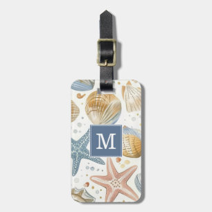 Para Maletas Etiqueta de equipaje de conchas marinas y playa