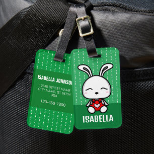 Para Maletas Etiqueta de equipaje de conejito personalizado