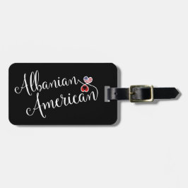 Para Maletas Etiqueta de equipaje de corazones entrelazados alb