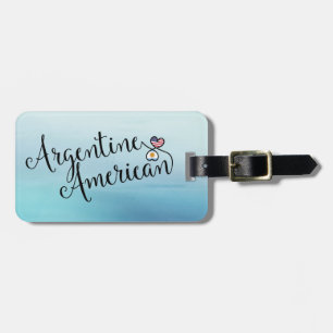 Para Maletas Etiqueta de equipaje de corazones entrelazados arg