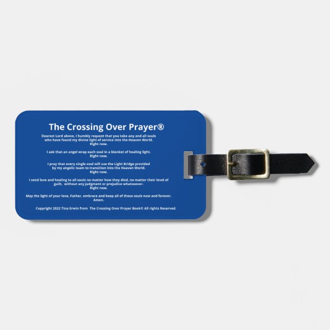 Para Maletas Etiqueta de equipaje de CrosOver Prayer® (Frente Horizontal)
