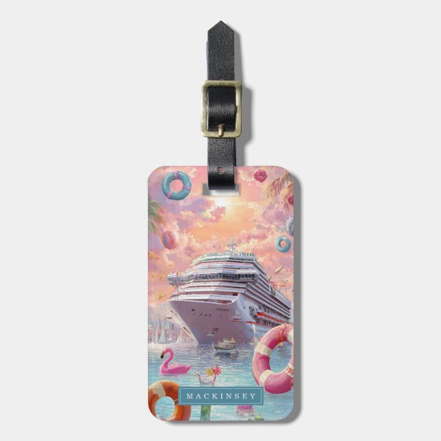 Para Maletas Etiqueta de Equipaje de Crucero (Frente Vertical)