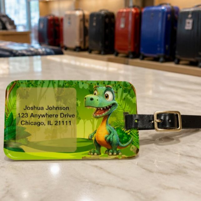 Para Maletas Etiqueta de equipaje de dinosaurio (Subido por el creador)