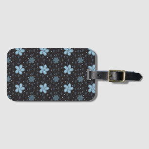 Para Maletas Etiqueta de equipaje de diseñador Paisley negro y 