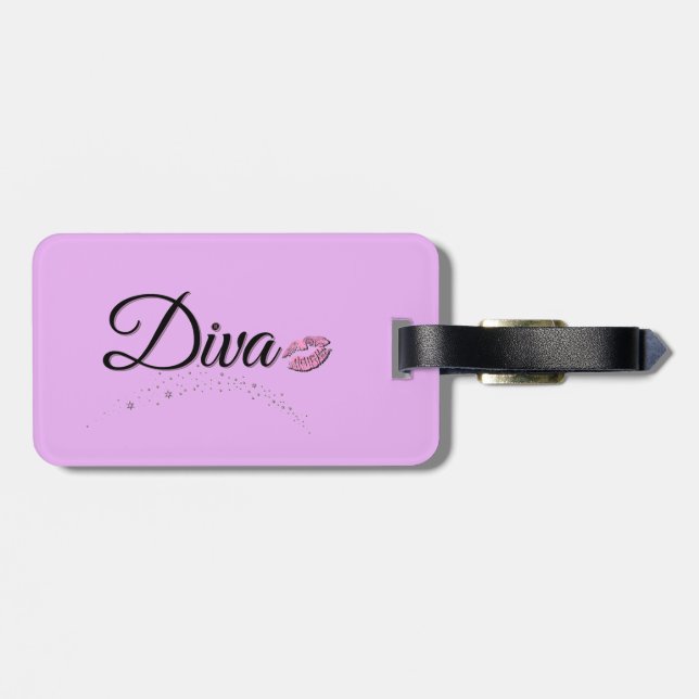 Para Maletas Etiqueta de equipaje de Diva (Atrás Horizontal)