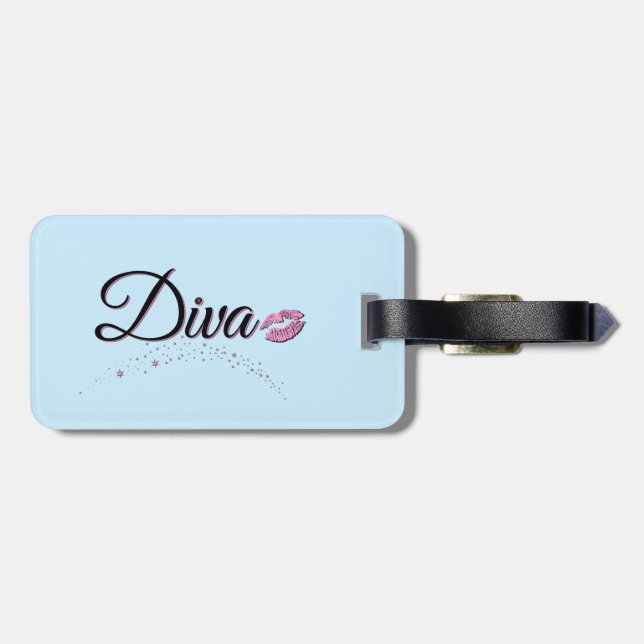 Para Maletas Etiqueta de equipaje de Diva (Atrás Horizontal)
