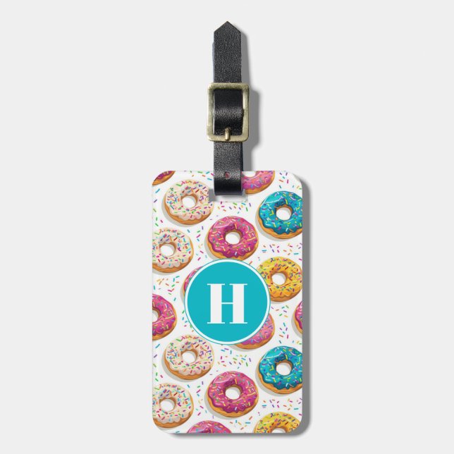 Para Maletas Etiqueta de equipaje de donut (Frente Vertical)