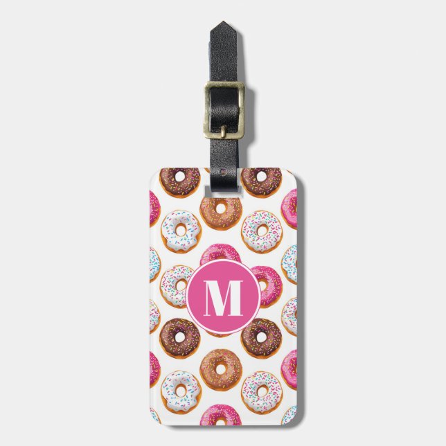 Para Maletas Etiqueta de equipaje de donut (Frente Vertical)
