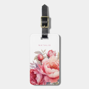 Para Maletas Etiqueta de equipaje de flores