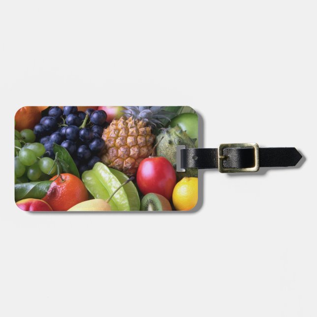 Para Maletas Etiqueta de equipaje de frutas lúcida (Frente Horizontal)
