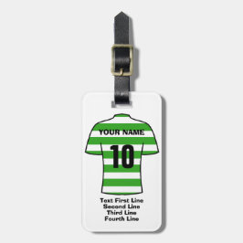 Para Maletas Etiqueta de equipaje de fútbol - con aros verdes