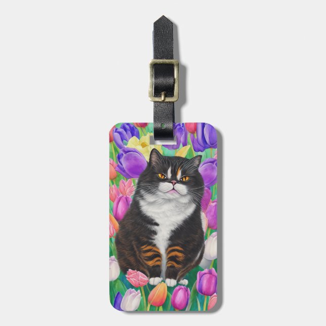 Para Maletas Etiqueta de Equipaje de Gato (Frente Vertical)
