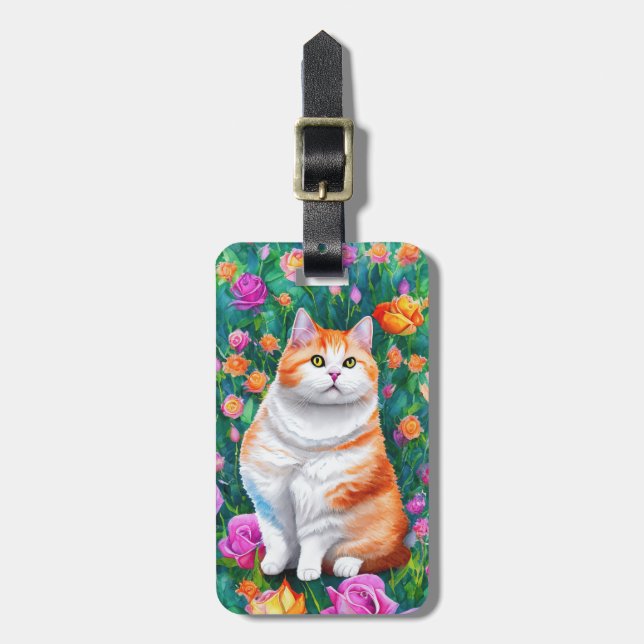 Para Maletas Etiqueta de Equipaje de Gato (Frente Vertical)