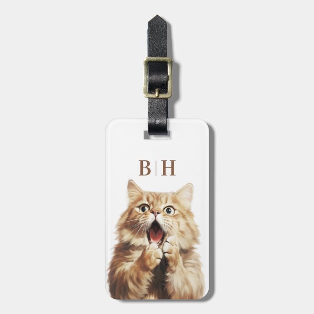 Para Maletas Etiqueta de Equipaje de Gato (Frente Vertical)