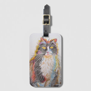 Para Maletas Etiqueta de equipaje de gato esmoquin divertido Ar