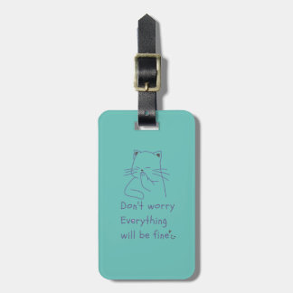 Para Maletas Etiqueta de equipaje de gato muy sonriente