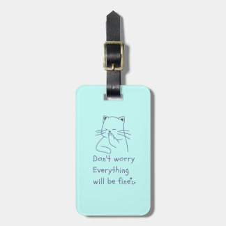 Para Maletas Etiqueta de equipaje de gato muy sonriente