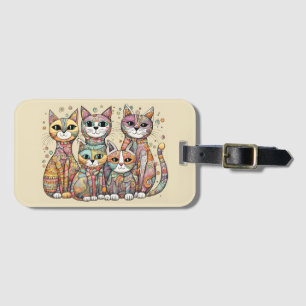 Para Maletas etiqueta de equipaje de gatos calmantes