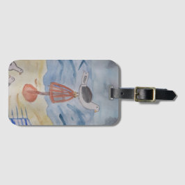 Para Maletas Etiqueta de equipaje de gaviotas de playa