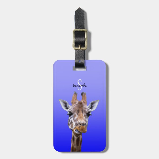 Para Maletas Etiqueta de equipaje de Giraffe (Frente Vertical)