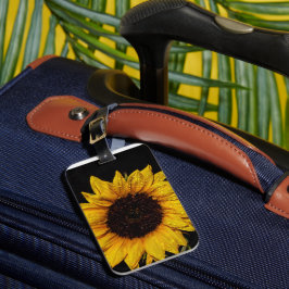 Para Maletas Etiqueta de equipaje de girasol
