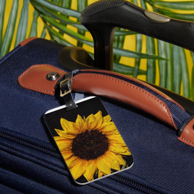 Para Maletas Etiqueta de equipaje de girasol (Anverso In situ 1)