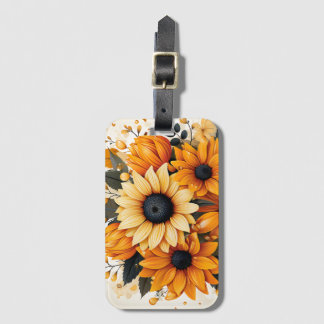 Para Maletas Etiqueta de equipaje de girasol