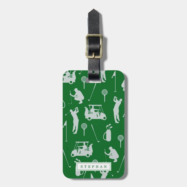 Para Maletas Etiqueta de equipaje de golf personalizada (Frente Vertical)