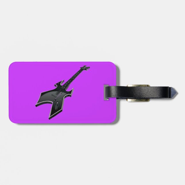 Para Maletas etiqueta de equipaje de guitarra (Atrás Horizontal)
